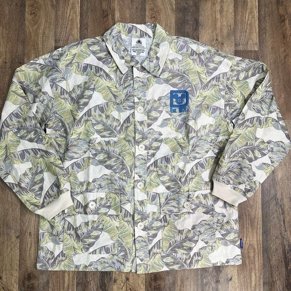 NWT Disney World Resort Spirit Jersey Shirt Size XL Tropical Palm Button Up $120 - Picture 2 of 4